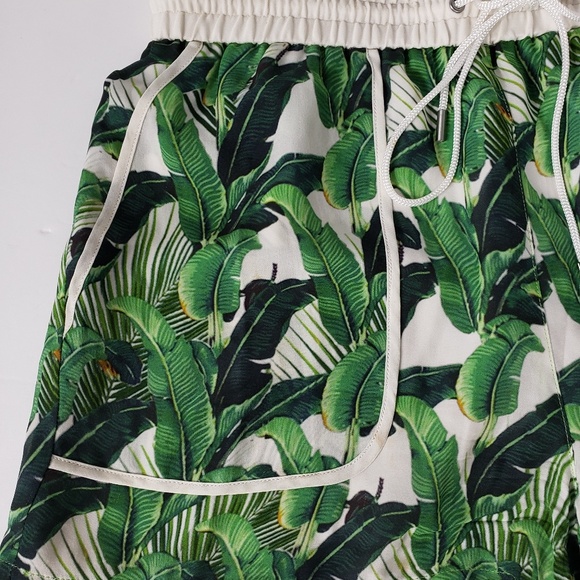 Rebecca Minkoff Valencia Palm Print Silk Shorts - Picture 3 of 7